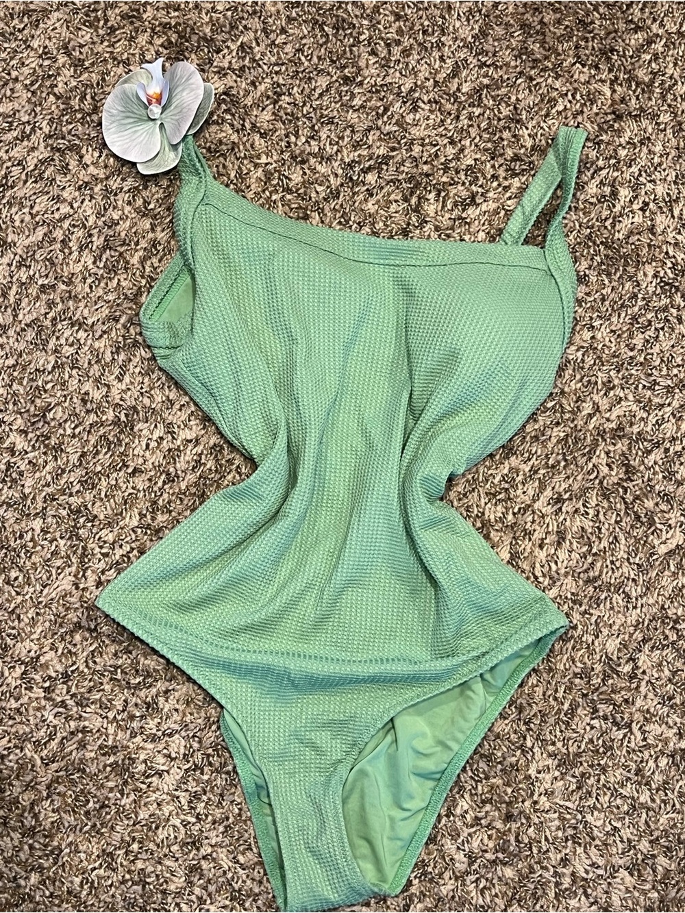 aerie Mint Green Textured One-Piece Swimsuit